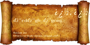 Ördögh Ágnes névjegykártya